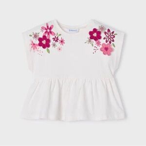 MAYORAL GIRLS FLOWER BABYDOLL TOP